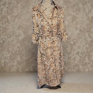 Sugarlips Snake Print Dress - Beige and Black